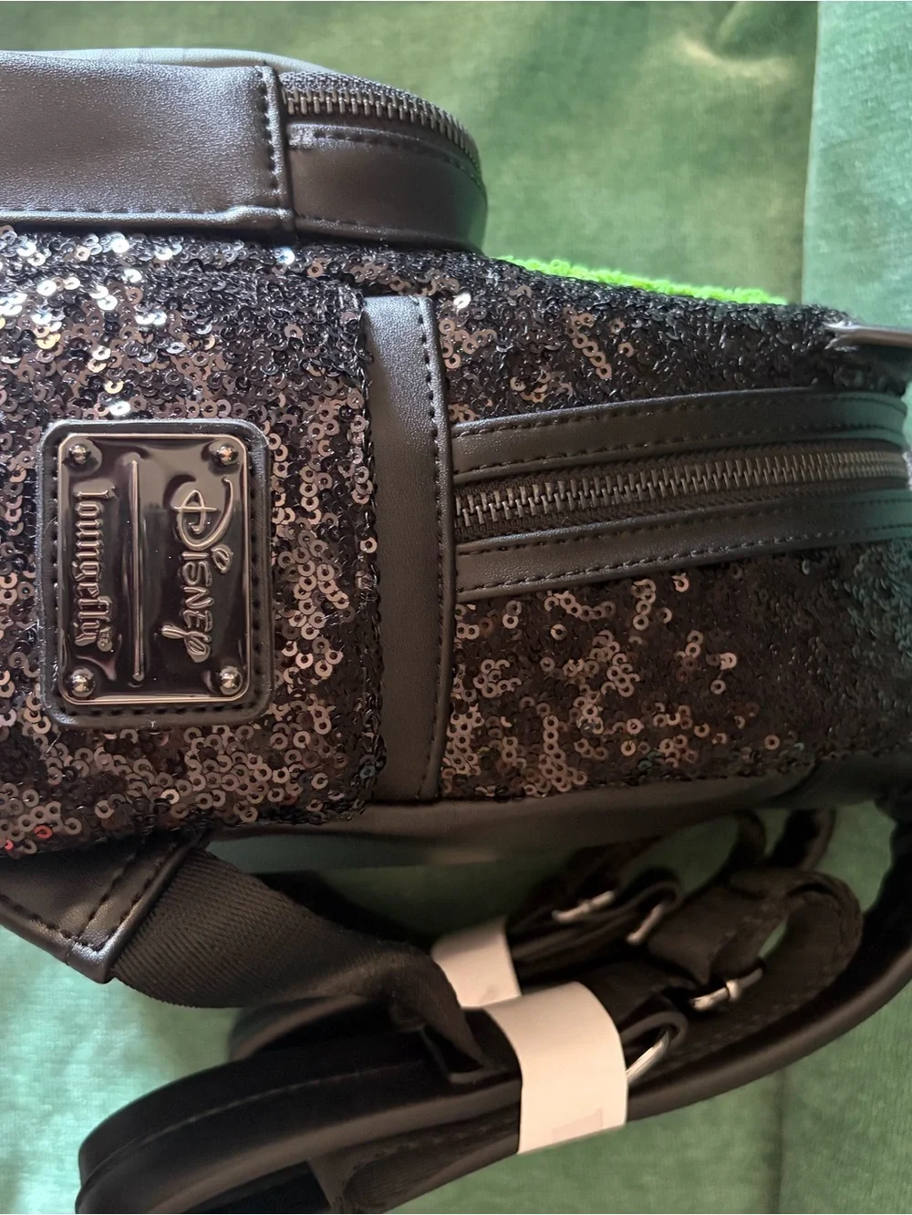 Loungefly Black, Green & Purple Dragon Sequin Backpack